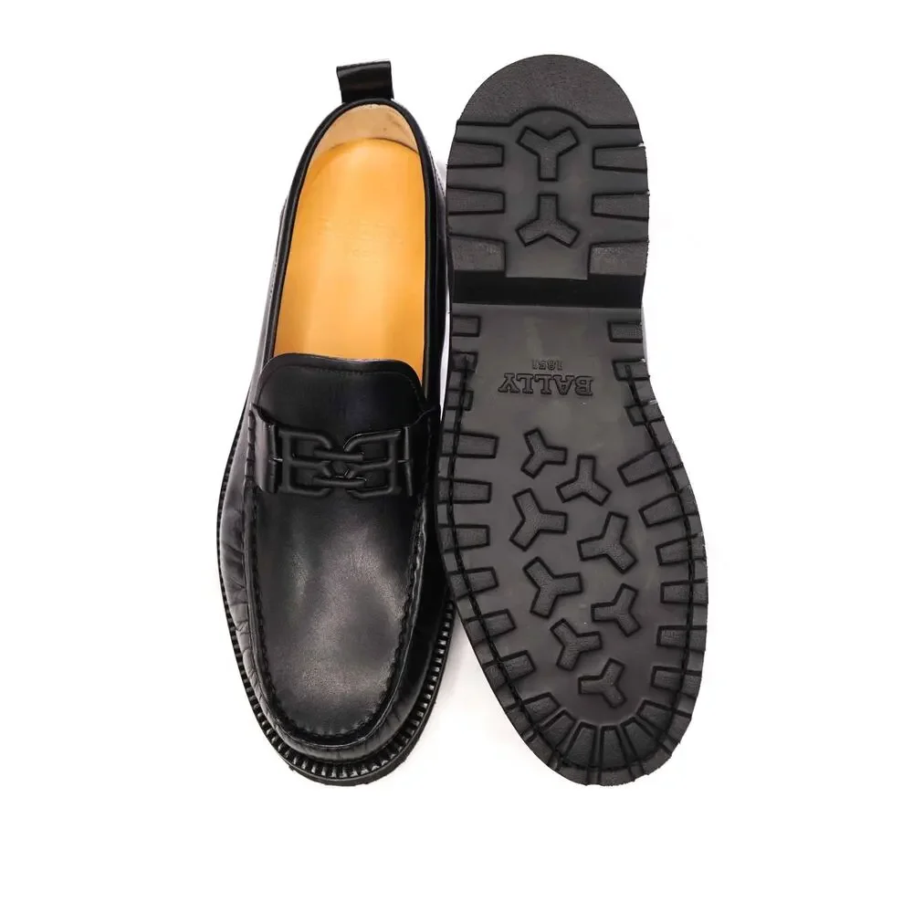 $800 BALLY - Black Leather 